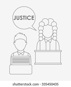 justice and law design, vector illustration eps10 graphic 