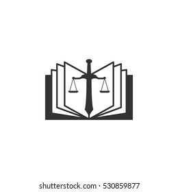 Justice Law Firm Book Vector Logo Design Template