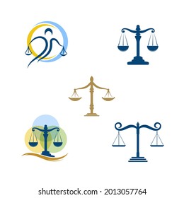justice law firm icon Template vector illsutration design