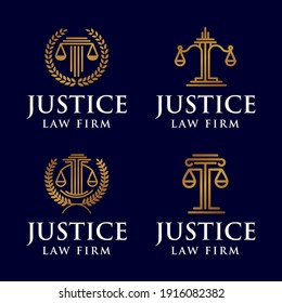 justice law firm legal logo icon vector template