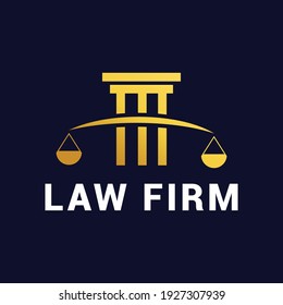 justice law firm legal logo icon vector template.