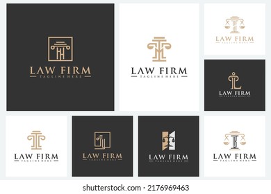 Justice law firm logo design. gold, firm, law, 