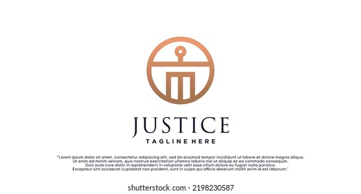 Justice law firm logo design template with creative concept Premium Vector