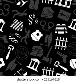 justice and law gray seamless pattern eps10