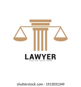 justice law legal logo icon vector template.