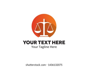 Justice and law logo, creative simple logo for lawyer identity and business