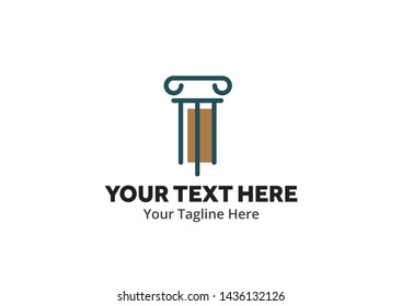 Justice and law logo, creative simple logo for lawyer identity and business