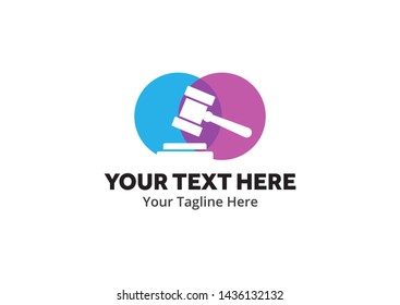 Justice and law logo, creative simple logo for lawyer identity and business