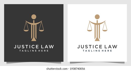 Justice law logo design with creative concept. logo design inspiration