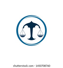 Justice law logo design illustration vector