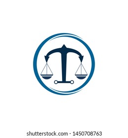 Justice law logo design illustration vector