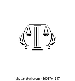 justice law logo design template. attorney at law logo, simple logo, logo for business,