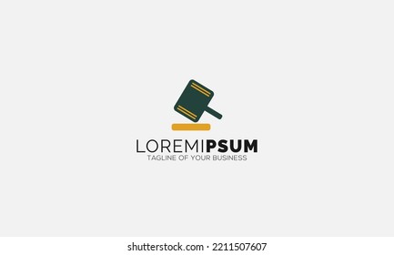 justice law logo design template. attorney logo with pillar and star shape illustration