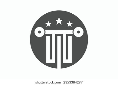 justice law logo design vector illustration