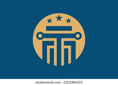 justice law logo design vector illustration