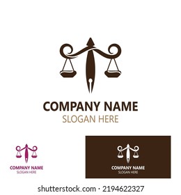 Justice Law logo image template creative law firm vector