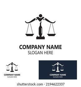 Justice Law logo image template creative law firm vector