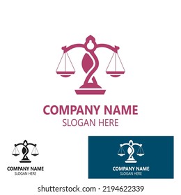 Justice Law logo image template creative law firm vector