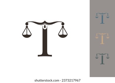 justice law logo with letter t logo design concept