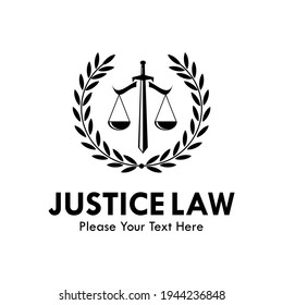 Justice law logo template illustration