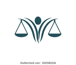 justice law Logo Template vector illsutration design