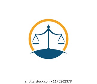 justice law Logo Template vector illsutration design