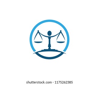 justice law Logo Template vector illsutration design