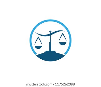 justice law Logo Template vector illsutration design