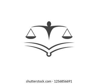 justice law Logo Template vector illsutration design