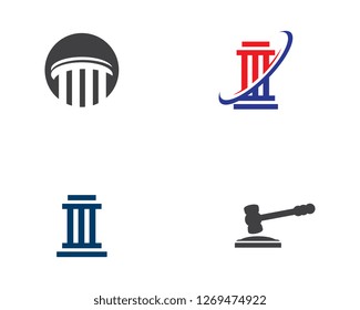 justice law Logo Template vector illsutration design