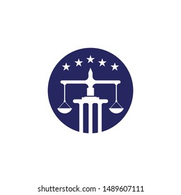 Justice Law Logo Template Vector Illustration design