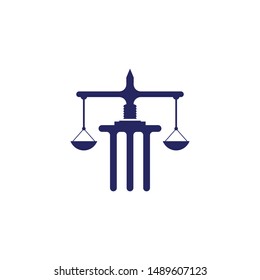 Justice Law Logo Template Vector Illustration design