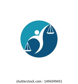 Justice Law Logo Template Vector Illustration design