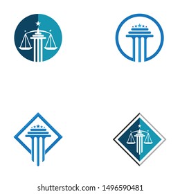 Justice Law Logo Template Vector Illustration design