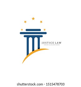 Justice Law Logo Template Vector Illustration design