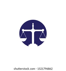 justice law Logo Template vector illsutration design