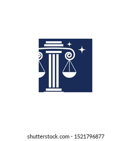 justice law Logo Template vector illsutration design