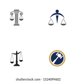 justice law Logo Template vector illsutration design