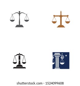 justice law Logo Template vector illsutration design