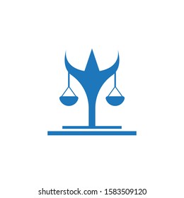 Justice law logo template vector illsutration design