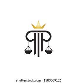 Justice law logo template vector illsutration design