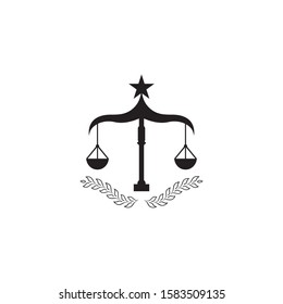 Justice law logo template vector illsutration design