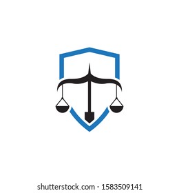 Justice law logo template vector illsutration design