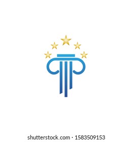Justice law logo template vector illsutration design