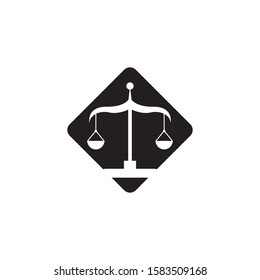 Justice law logo template vector illsutration design