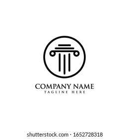 justice law Logo Template vector illustration design