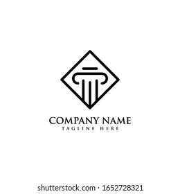 justice law Logo Template vector illustration design