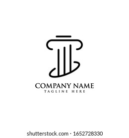 justice law Logo Template vector illustration design