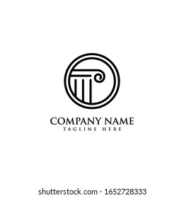 justice law Logo Template vector illustration design