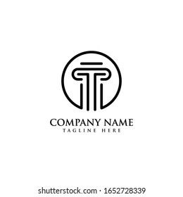 justice law Logo Template vector illustration design
